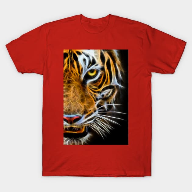 Wild Tiger Look At You T-Shirt by SKornackiArt